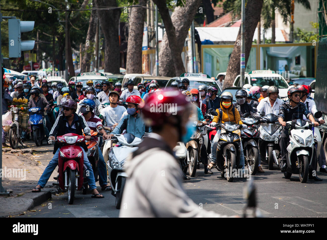 Popular mode of transportation, Ho Chi Minh City, Vietnam Stock Photo