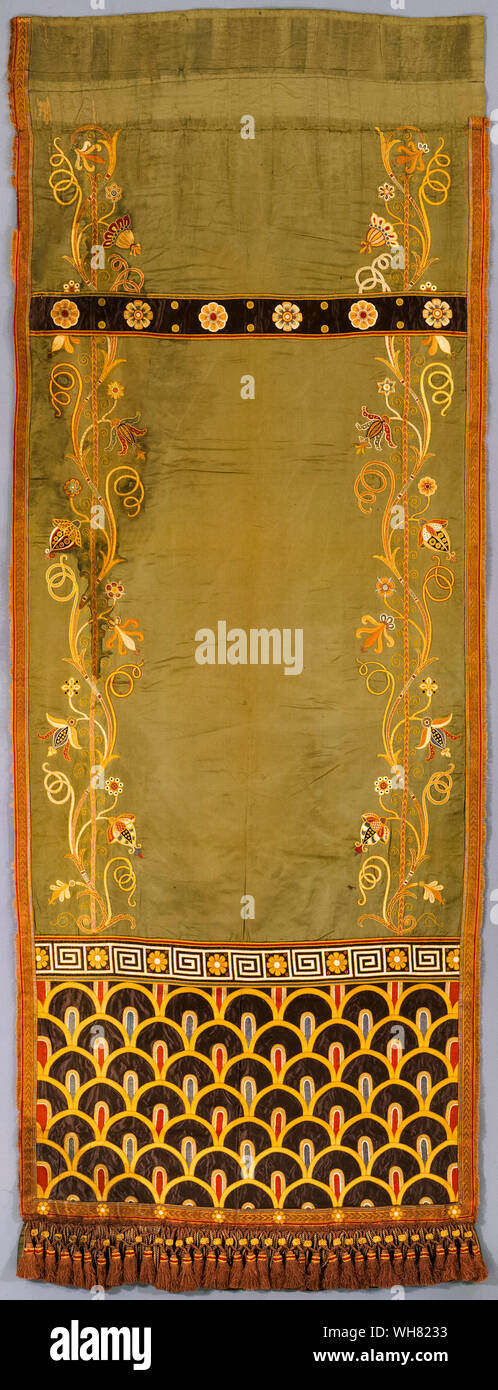 Lawrence Alma Tadema, Silk Curtain, design, fabric, circa 1885 Stock Photo