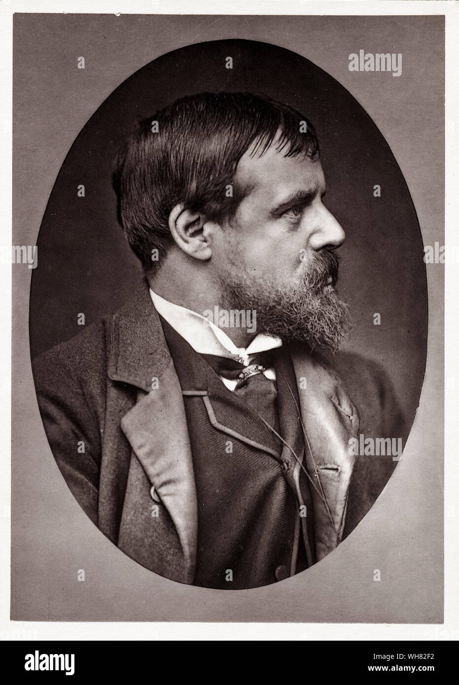 Sir Lawrence Alma Tadema, (1836-1912 ), Portrait photograph (side view), unknown photographer 1836-1912 Stock Photo