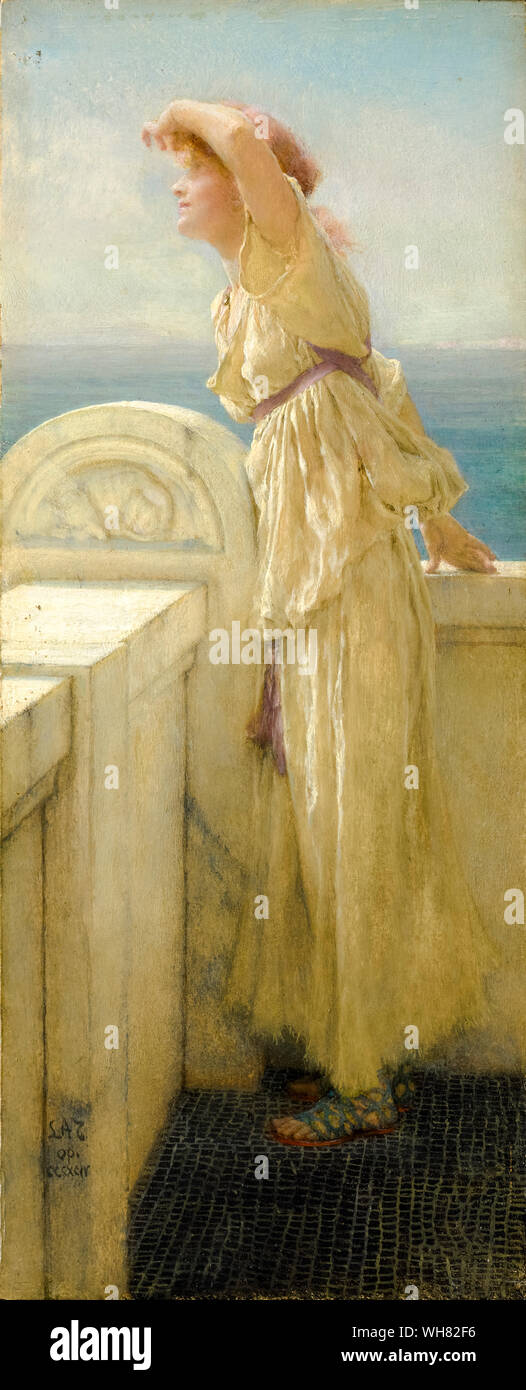 Lawrence Alma Tadema, painting, Hopeful, 1909 Stock Photo