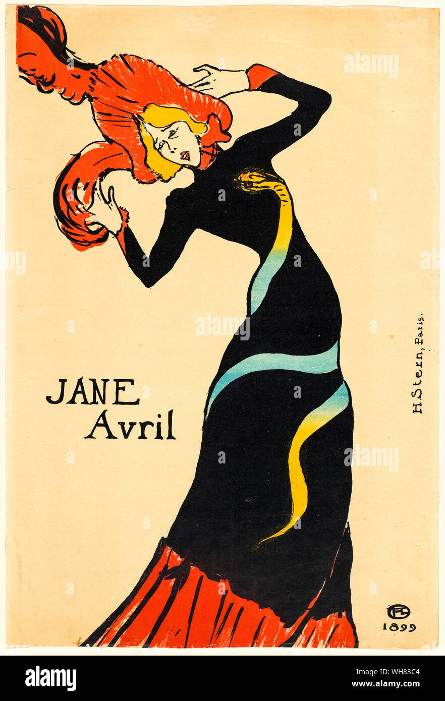 Henri de Toulouse Lautrec, poster, Jane Avril, 1899 Stock Photo - Alamy