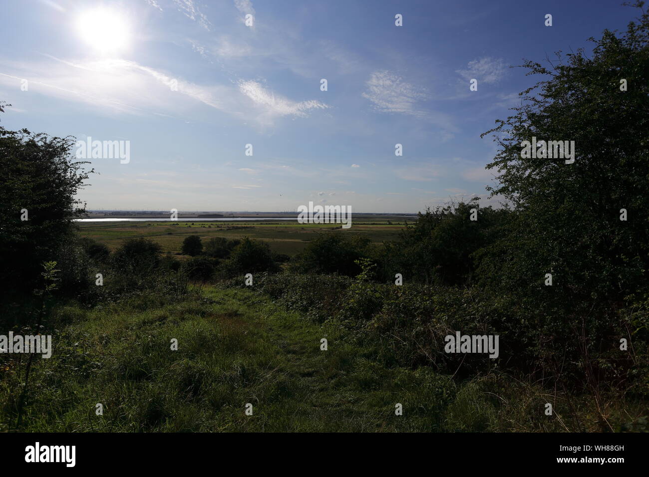 View of Flats (flat areas with ponds) from Jeremy's Bower Stock Photo