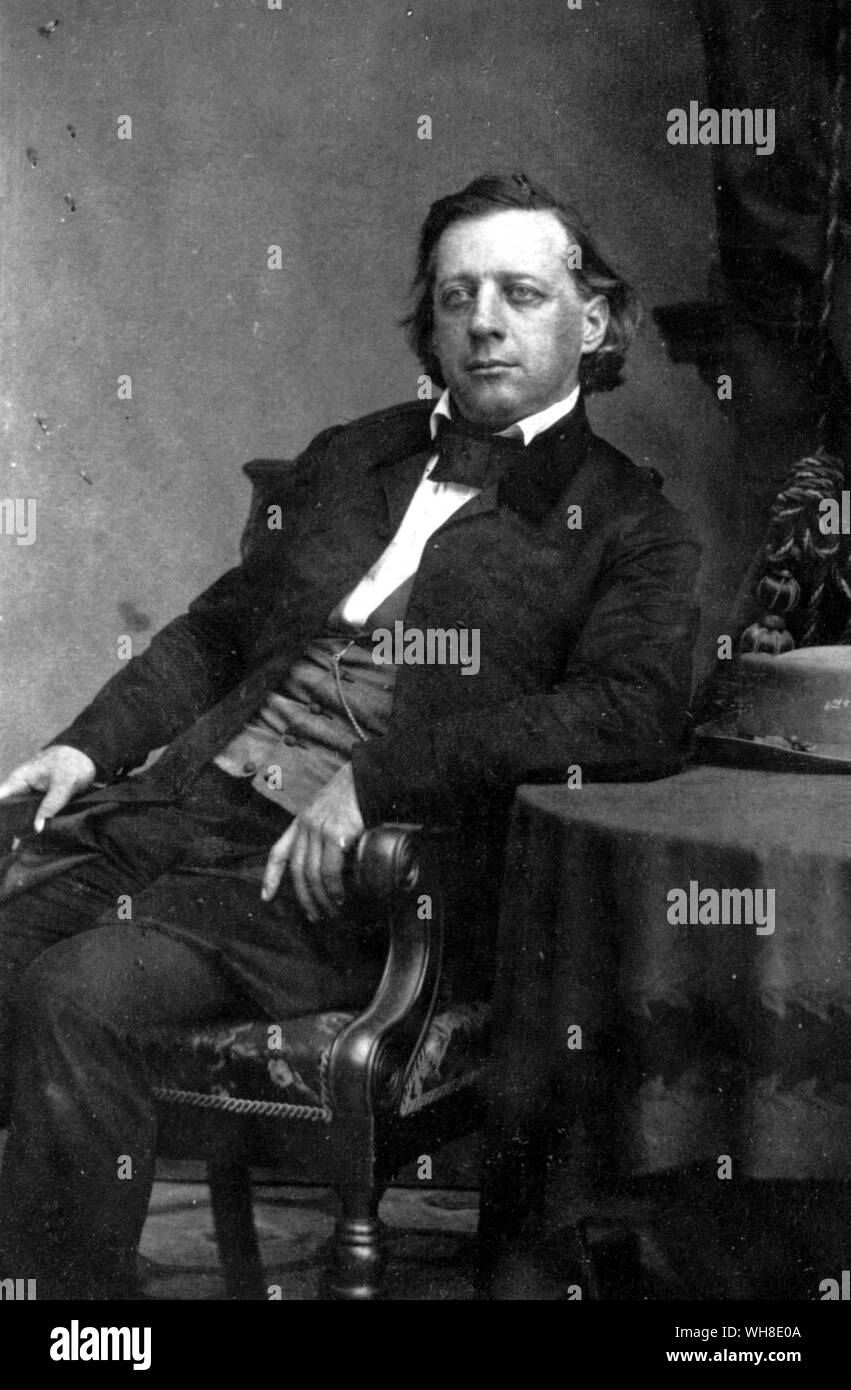 American Clergyman Henry Ward Beecher (1813-1887), reformer against slavery and supporter of women's voting rights. Mark Twain and his World by Justin Kaplan, page 106. . . . Stock Photo