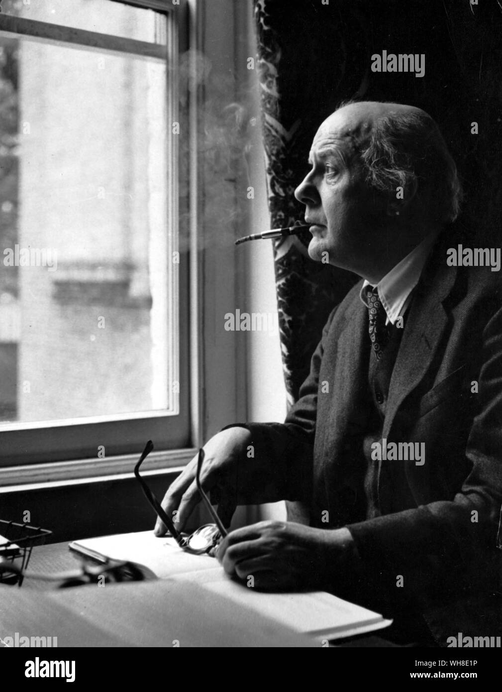 Sir John Betjemen (1906-1984), poet. English Architecture, back cover. Stock Photo