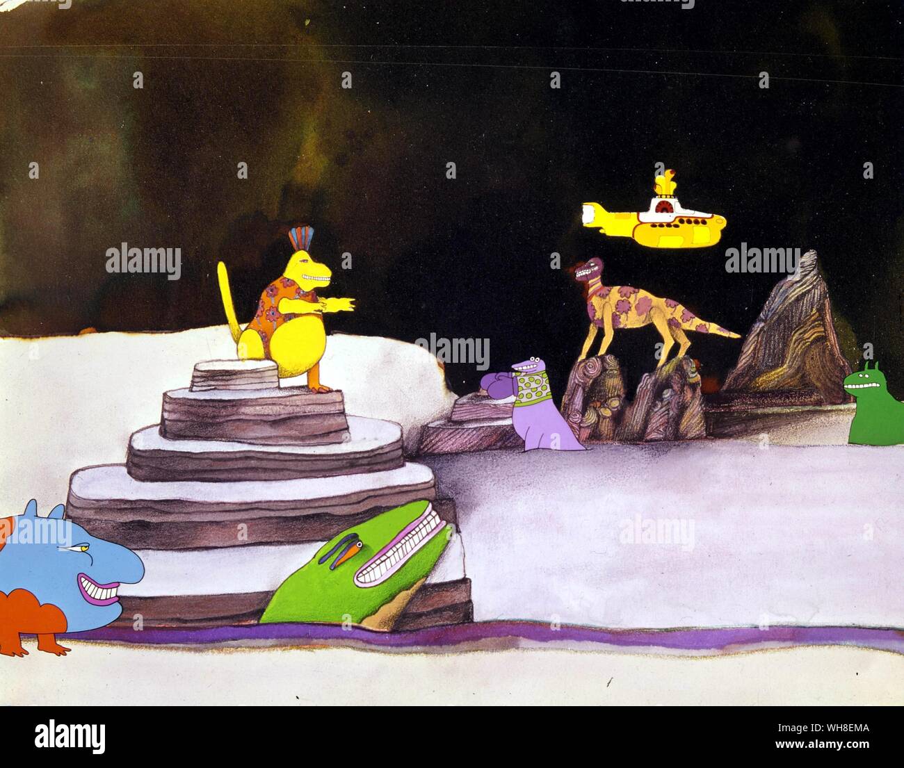 Yellow Submarine 1968. Encyclopaedia of Film by Dr Roger Manvell, front cover. . The Yellow