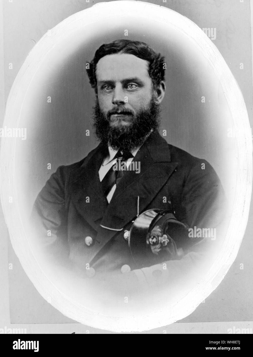 Lieutenant Pelham Aldrich (1844-1930). Joined Royal Navy in 1859 and served on the Challenger Surveying Expedition, (1872-1875). Commanded survey vessels in the China Seas, the Red Sea, the Cape of Good Hope and elsewhere from 1877 to 1891. . . . . . . Stock Photo