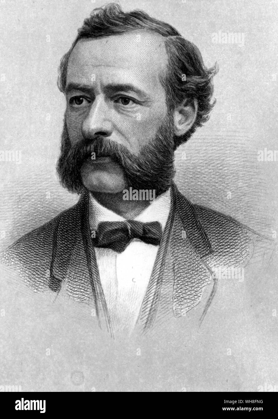 James Redpath (1833-1891) organizer of Mark Twain lectures. Journalist, editor and friend of mark Twain. Mark Twain and his World by Justin Kaplan, page 17.. . Stock Photo