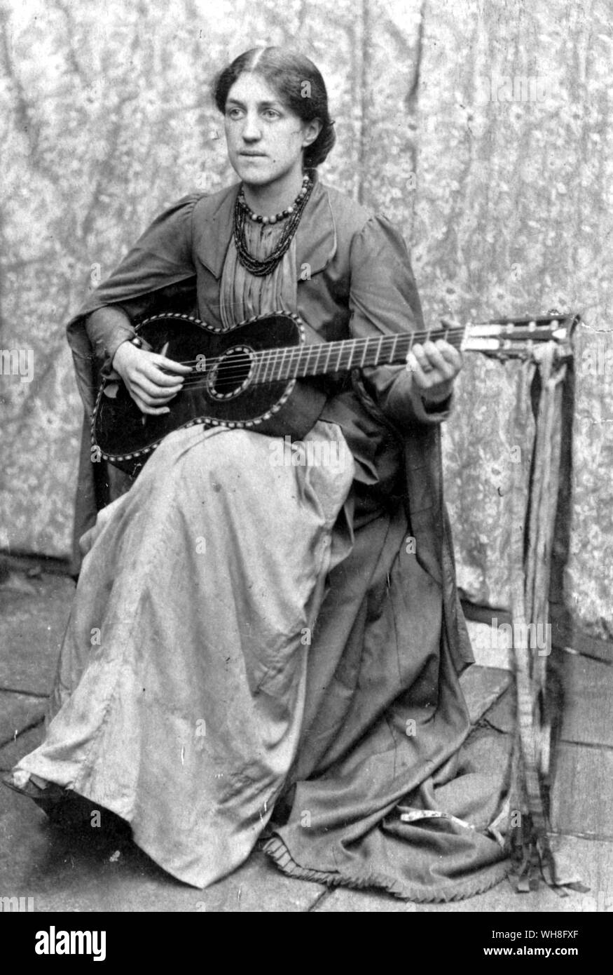 May Morris (1862-1938), the younger of William and Jane Morris’s two daughters. George Bernard Shaw (1856-1950) admired May Morris but retreated when she was ready to leave her husband for him. The Genius of Shaw page 189. Stock Photo