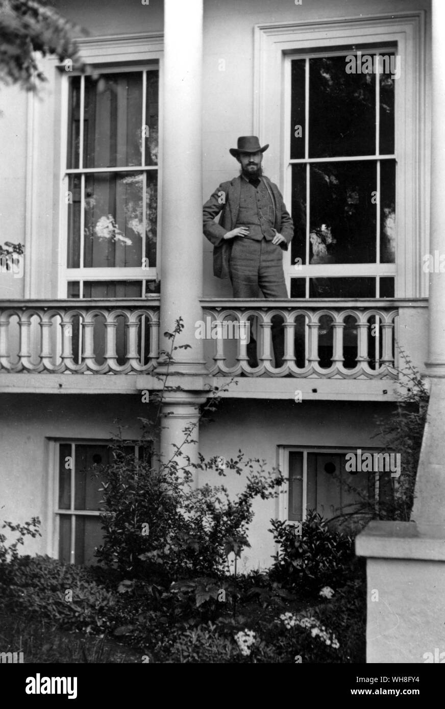 George Bernard Shaw at Hammersmith Terrace 1891. Shaw (1856-1950) was an Irish playwright and winner of the Nobel Prize for Literature in 1925. The Genius of Shaw page 143. Stock Photo