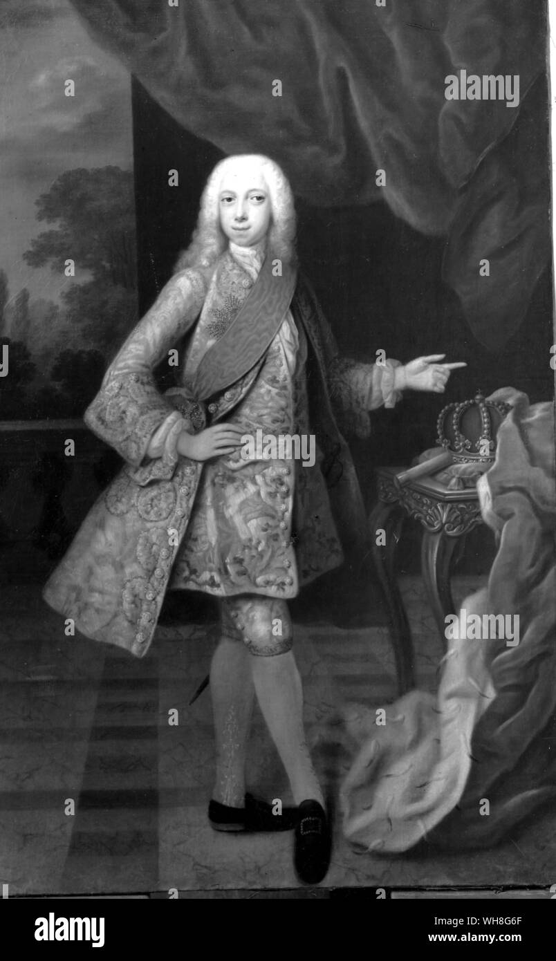 Portrait of Grand Duke Peter Fedorovich (1728-1762), who became Peter III, (Peter the Great) Emperor of Russia, in 1762. The first thing Peter did when he became Emperor was to stop Russia fighting his hero, Frederick the Great. and to return to Prussia all territory wrested from her.The Romanovs by Virginia Cowles, page 78. Stock Photo