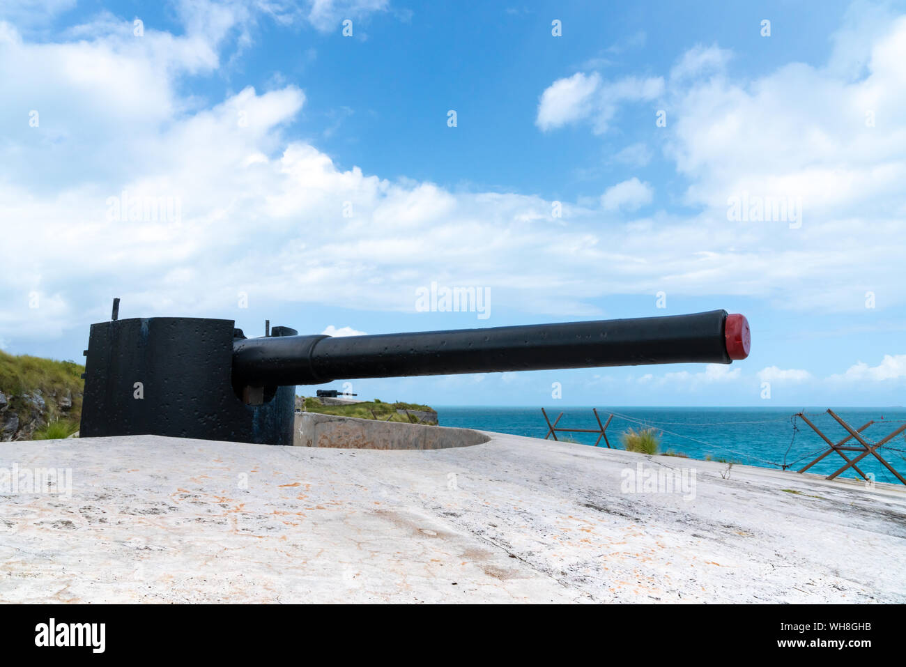 Bermuda, Royal Naval Dockyard, Naval cannon Stock Photo