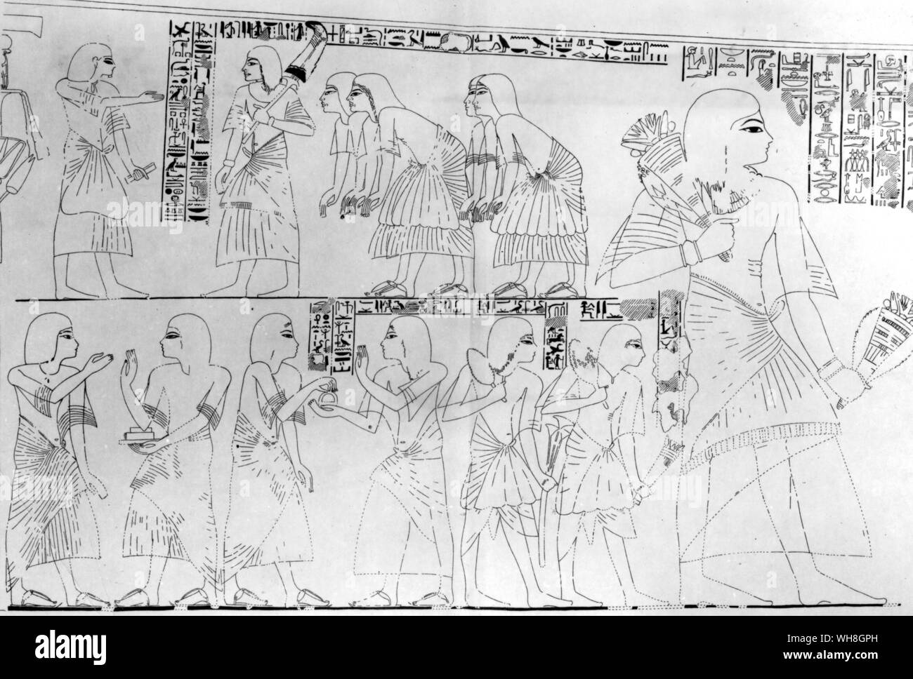 The investiture of Huy. Huy, the Viceroy of Nubia, was the son of a high official under Amenophis III and a faithful friend of the young king Tutankhamen. Tutankhamen by Christiane Desroches Noblecourt, page 196.. Stock Photo