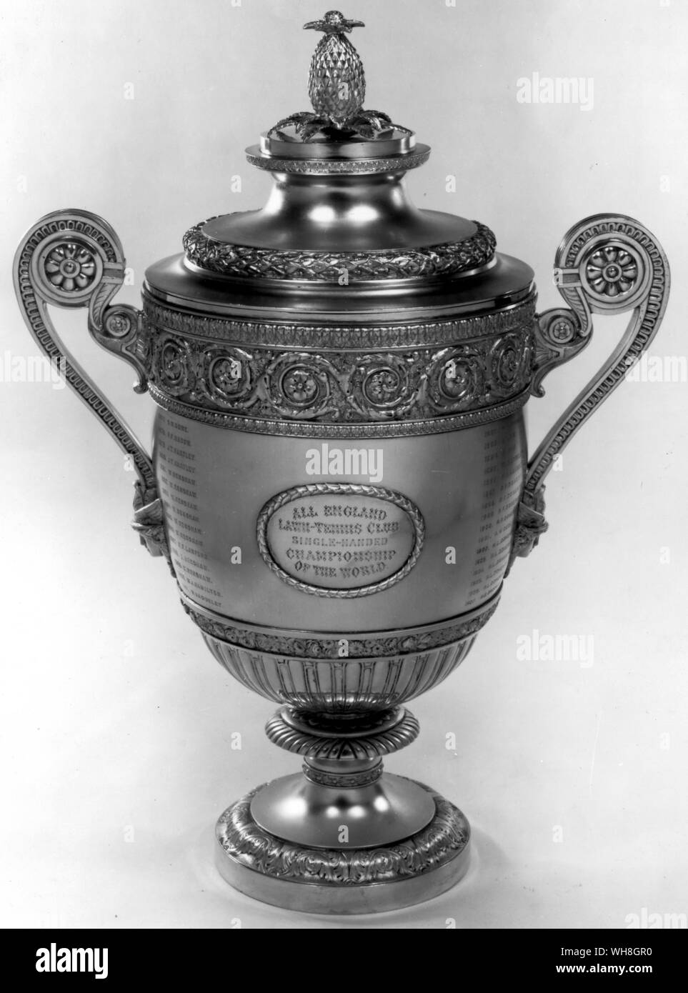 The Championship trophy for men's singles. The Encyclopedia of Tennis page 350. Stock Photo