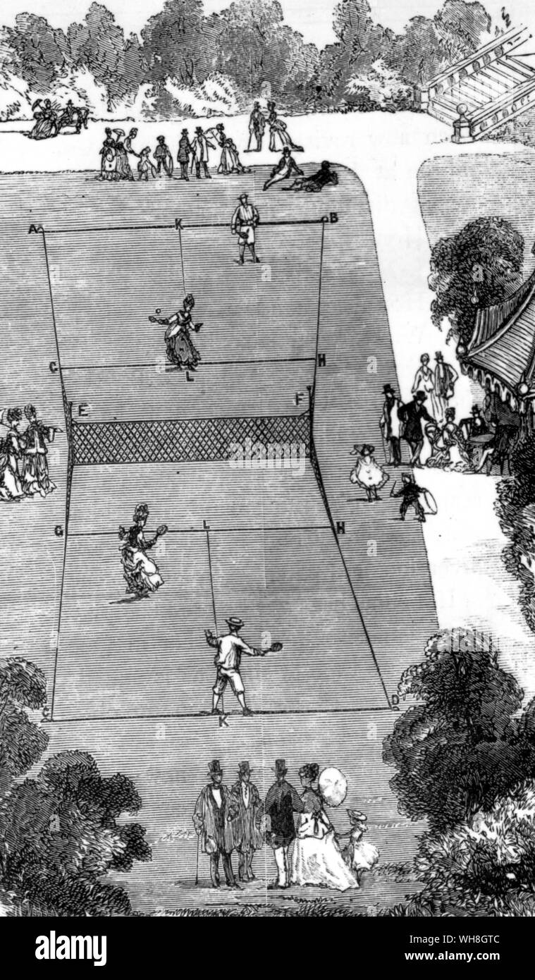 Victorian lawn tennis player Black and White Stock Photos & Images - Alamy