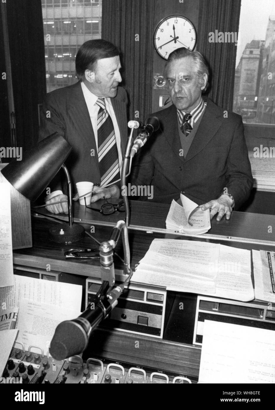 Jimmy Young and Attorney General Mr Sam Silkin, 1977. Stock Photo