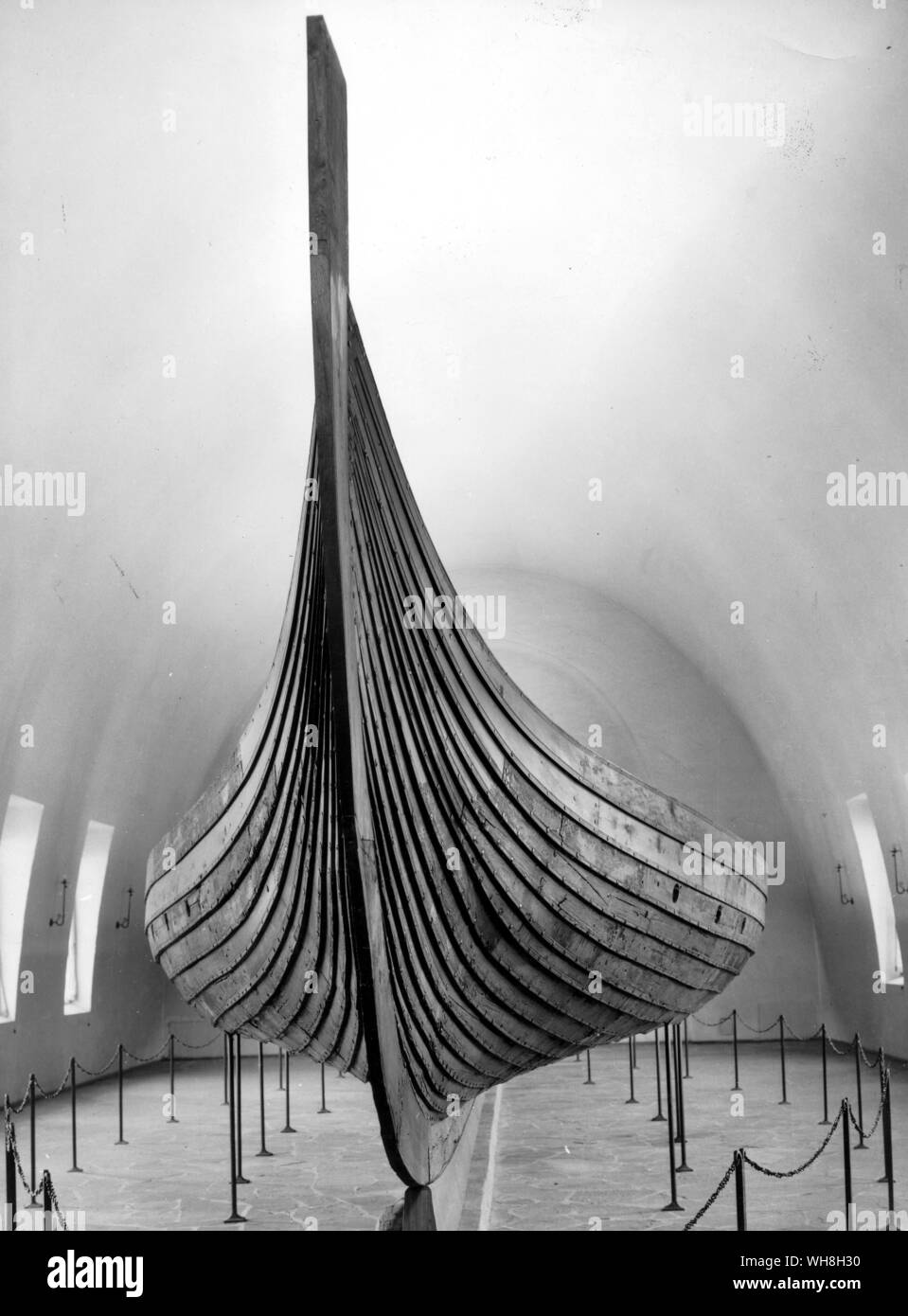 The Gokstad ship, a true Dragon ship, built c. 850-900. The Opening of the World by David Divine, page 59. Stock Photo