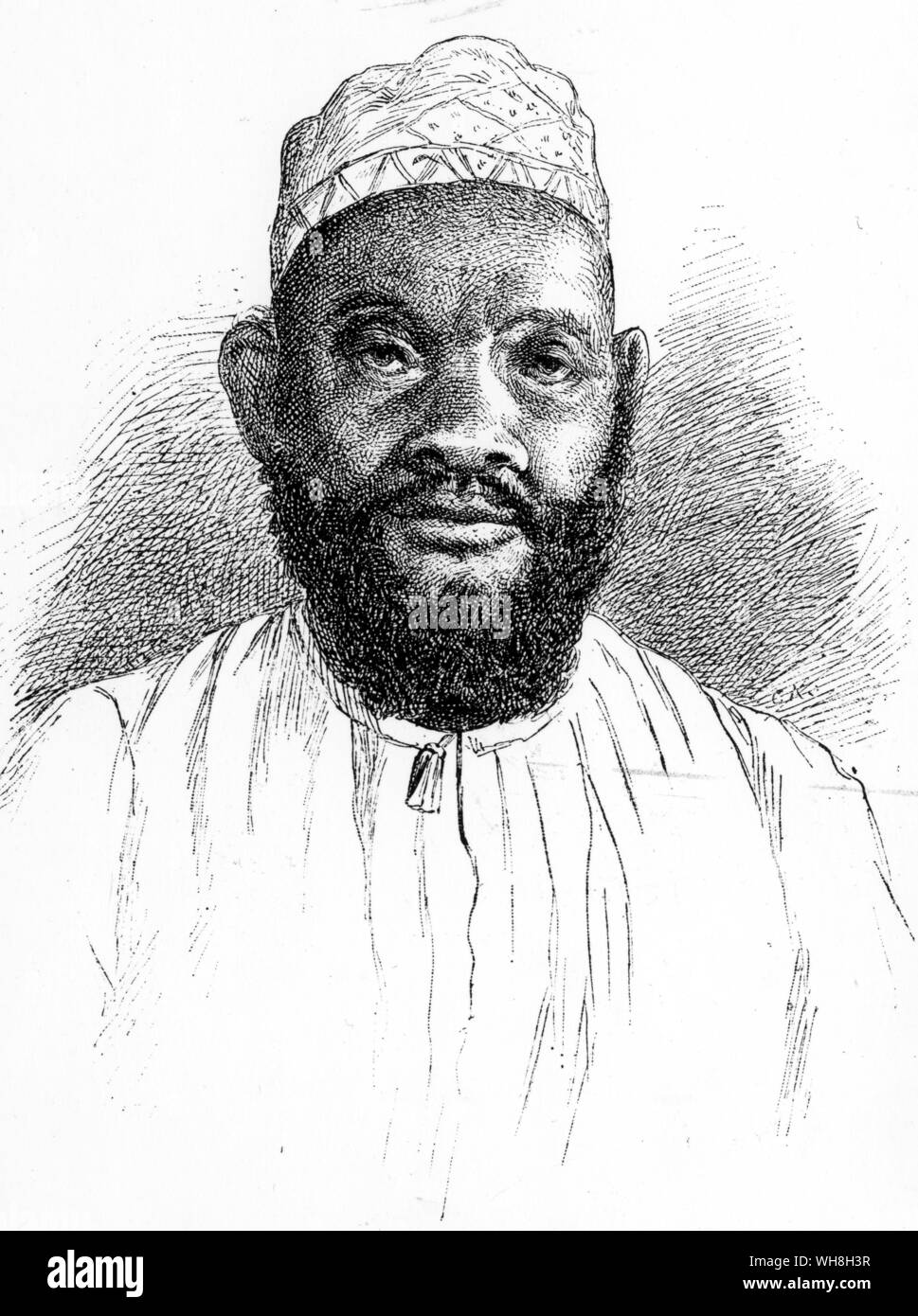 Tippo Tib, slave trader. The African Adventure - A History of Africa's Explorers by Timothy Severin, page 207. Stock Photo