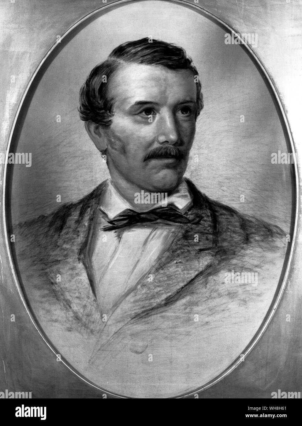 David Livingstone (1813-1873), Scottish missionary and famous African explorer. Portrait by General Charles Need. The African Adventure - A History of Africa's Explorers by Timothy Severin page 191. Stock Photo