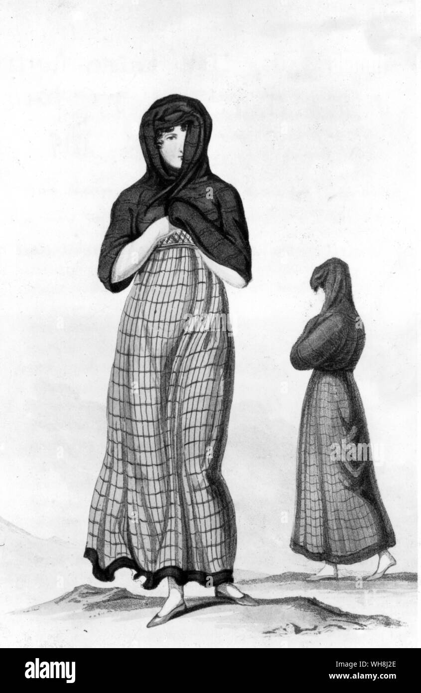 A Spanish lady with the close-fitting gown and black silk veil, which made Darwin write to his sisters: 'I am sorry for you all. It would do the whole tribe of you a great deal of good to come to Buenos Aires.' Darwin and the Beagle by Alan Moorhead, page 126. Stock Photo