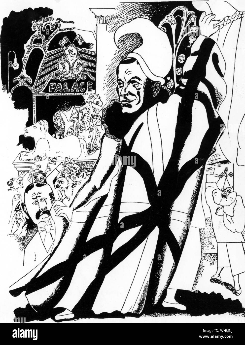 Drawing By Edward Burra From Abc Of The Theatre Stock Photo Alamy