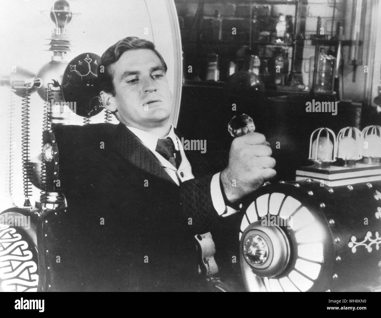 H G Wells The Tme Machine Ned Taylor in the Time Machine Stock Photo