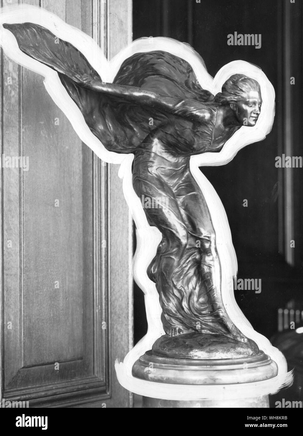 The model for the Rolls - Royce  mascot. The spirit of Ecstasy  1911 by Charles Sykes Stock Photo