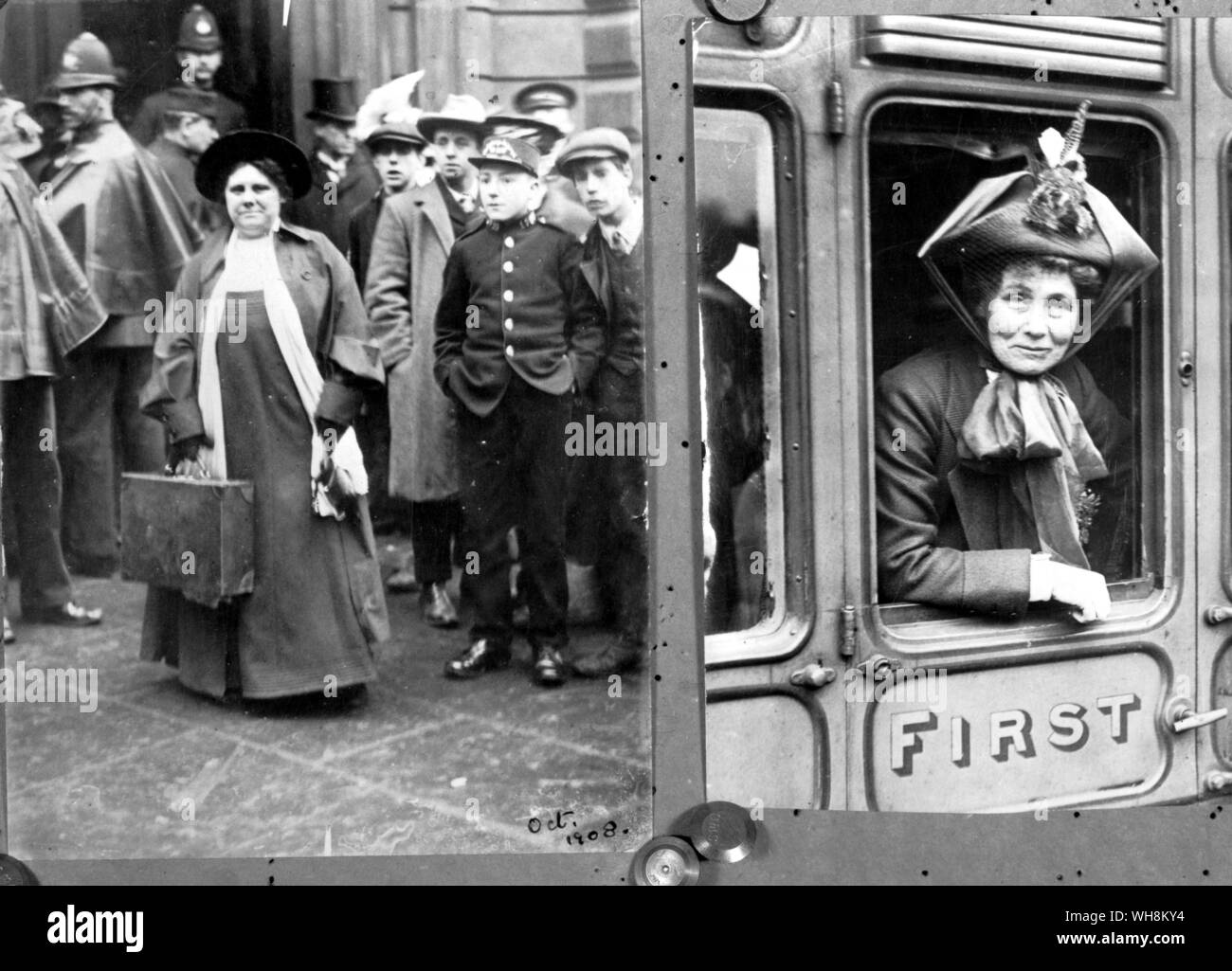 Mrs Pankhurst  1858-1928. Mrs Prumaund ?. 1902 Stock Photo