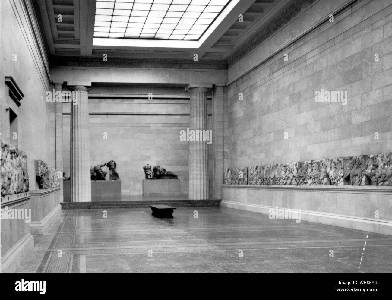 The Elgin Marbles Gallery at the British Museum Stock Photo