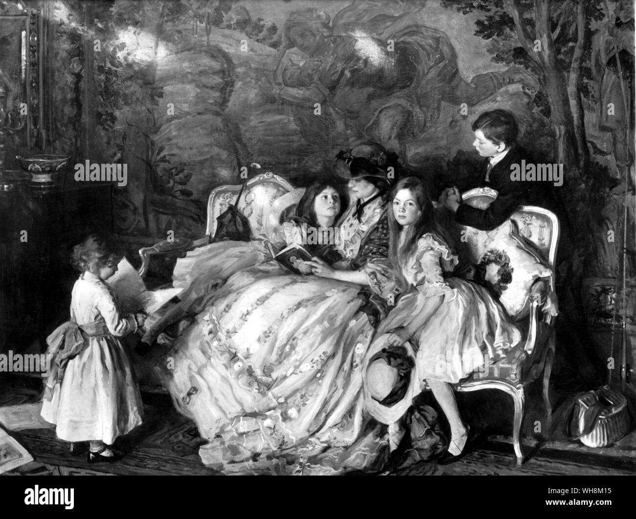 The Birthday Party Artist George Harcourt Stock Photo