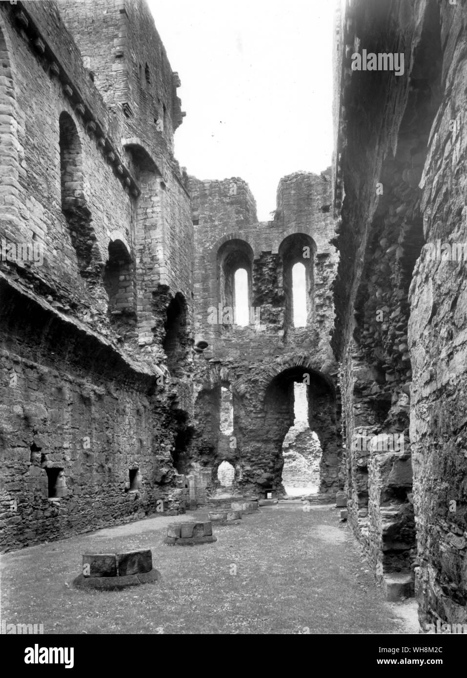 Ruins of Middleham  Castle  where Anne of Warwick spent much of her time with Richard III after their marriage Stock Photo