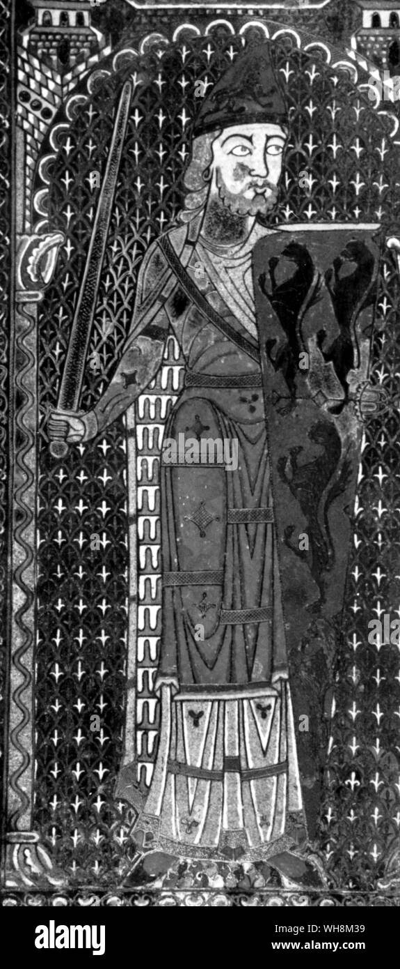 Geoffrey Plantagenet, Matilda's second husband. It is the first record of a shield of arms Stock Photo