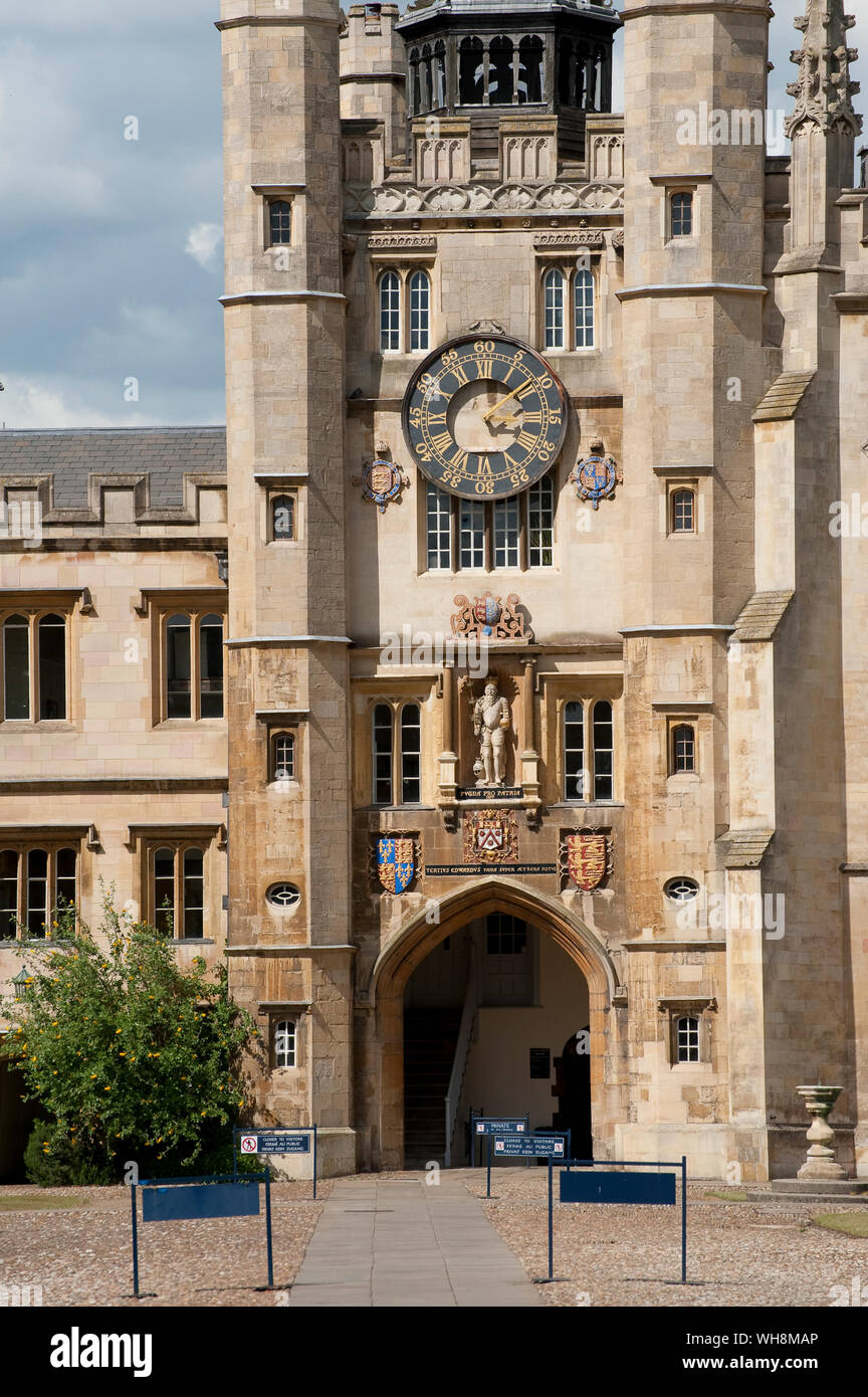 The clock tower, or King's Gate, Trinity College, Cambridge, England Stock Photo Alamy