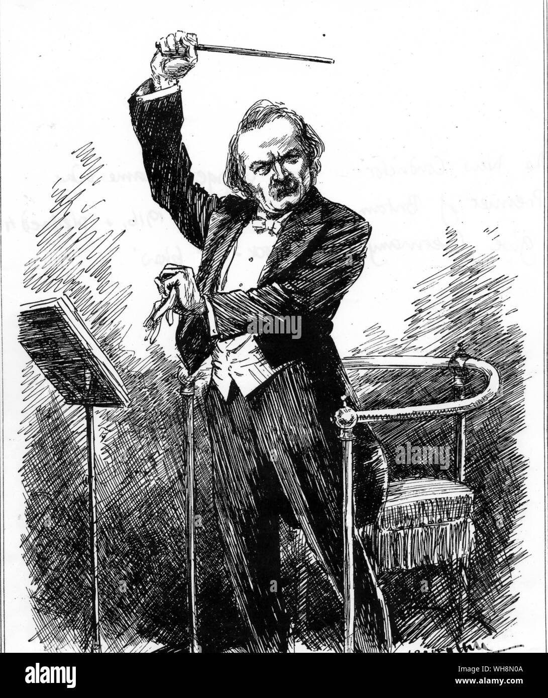 The New Conductor Lloyd George became War Premier of Britain 6 December 1916 and pledged to give Germany the knock out blow Stock Photo