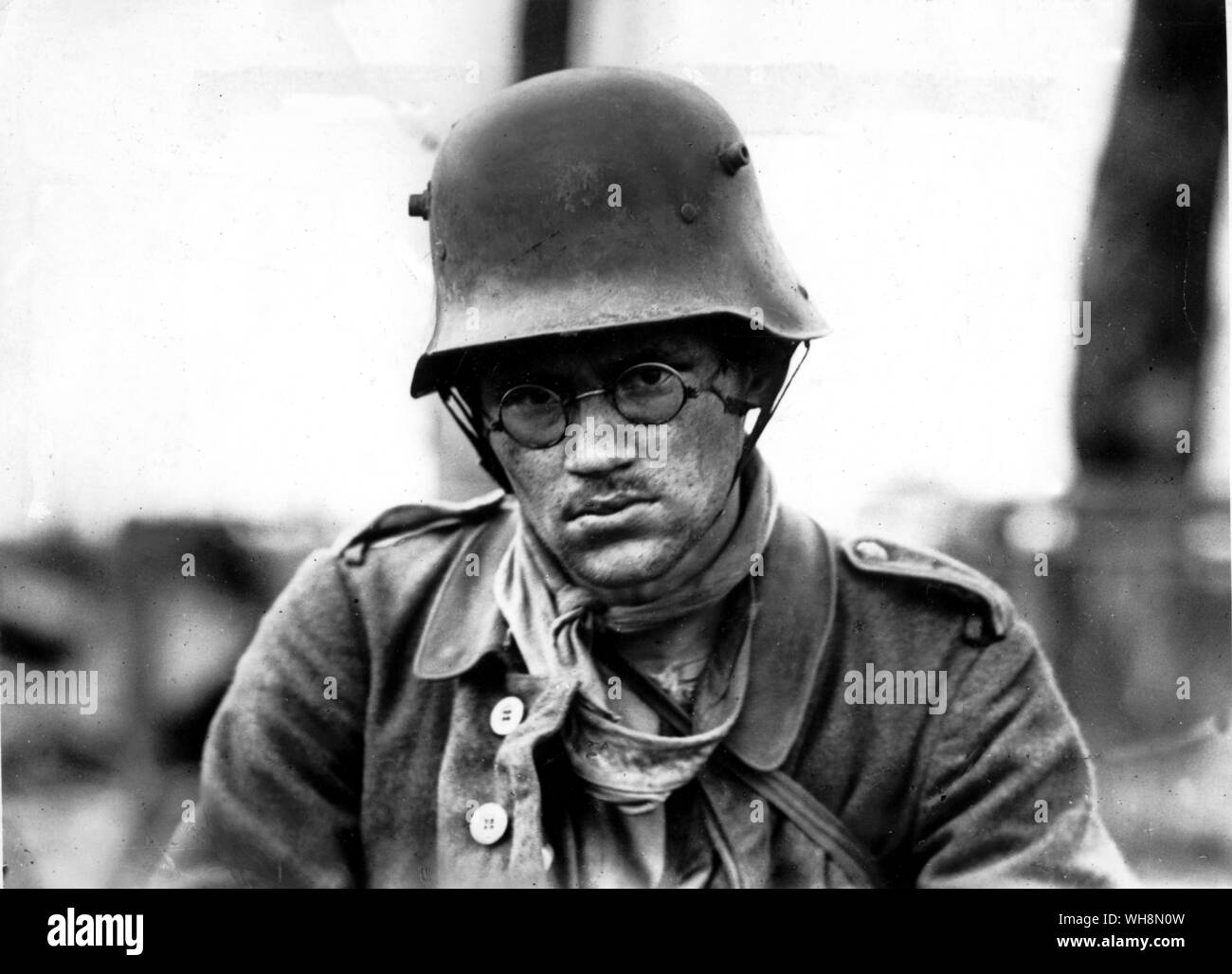 A sense of deadly depression a German taken prisoner in the Battle of the Menin Road Ridge September 1917 Stock Photo