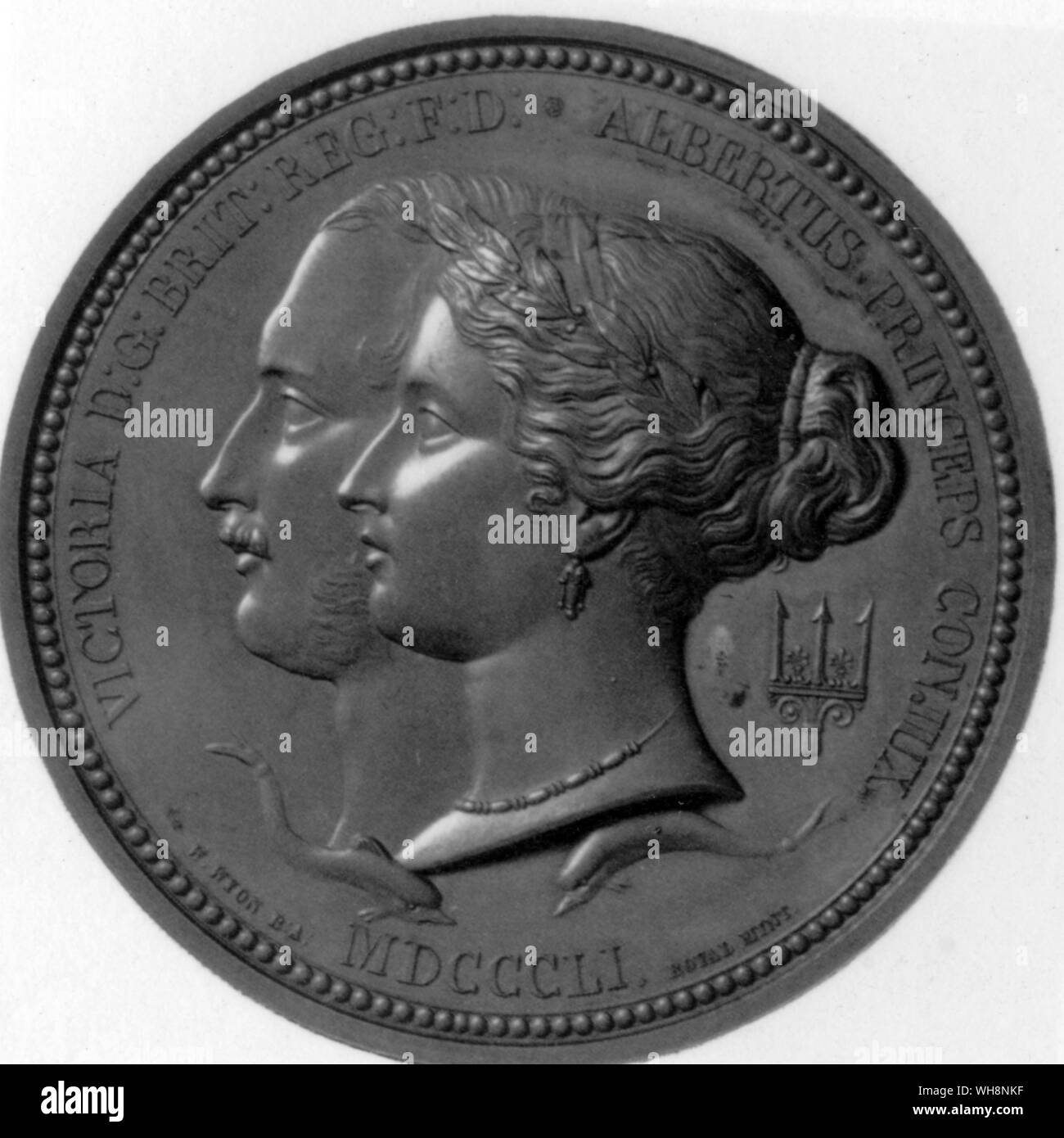 Victoria & Albert A council Medal of the Great Exhibition 1851 Stock Photo