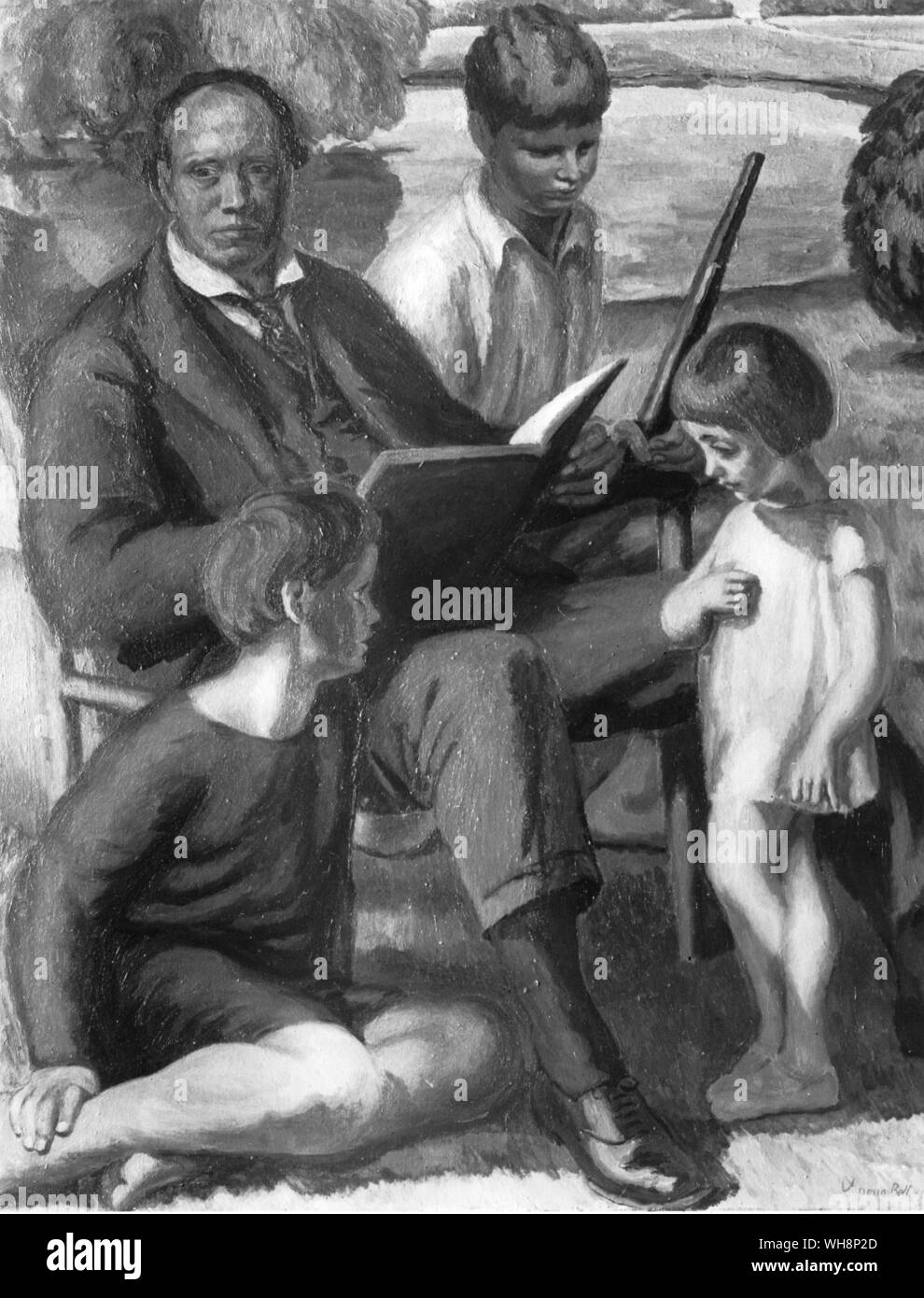 Clive Bell and Family 1924 by Vanessa Bell Stock Photo Alamy