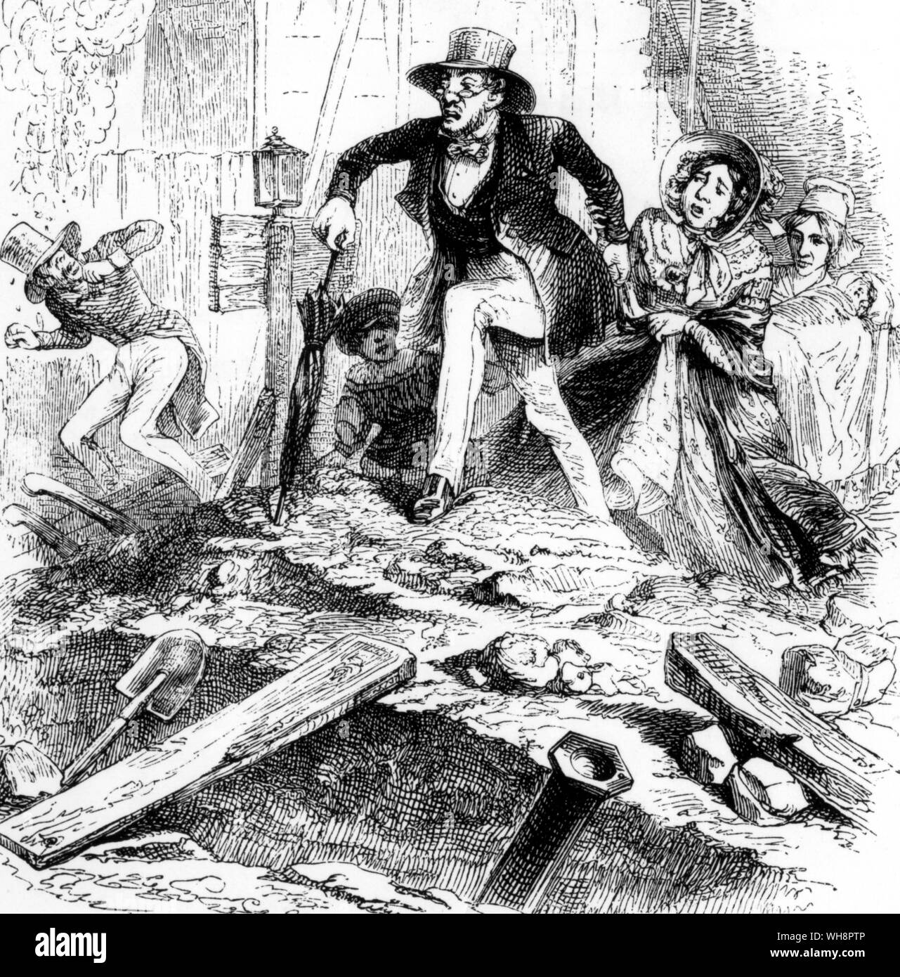 Crossing the street Stock Photo