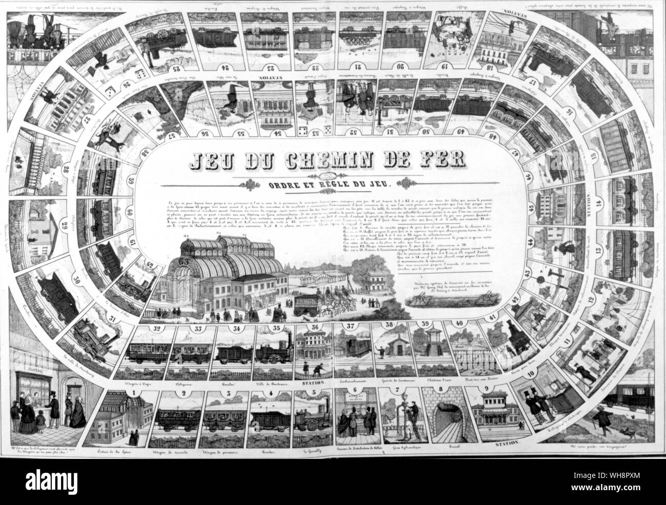 Jeu du Chemin de Fer Railway Game Stock Photo Alamy