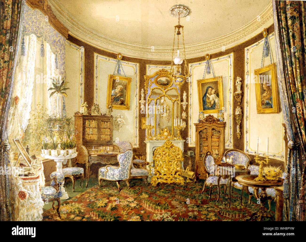Mme Hanska's rooms, either at Wierzchownia or Pohrebyscze, where she was born Stock Photo
