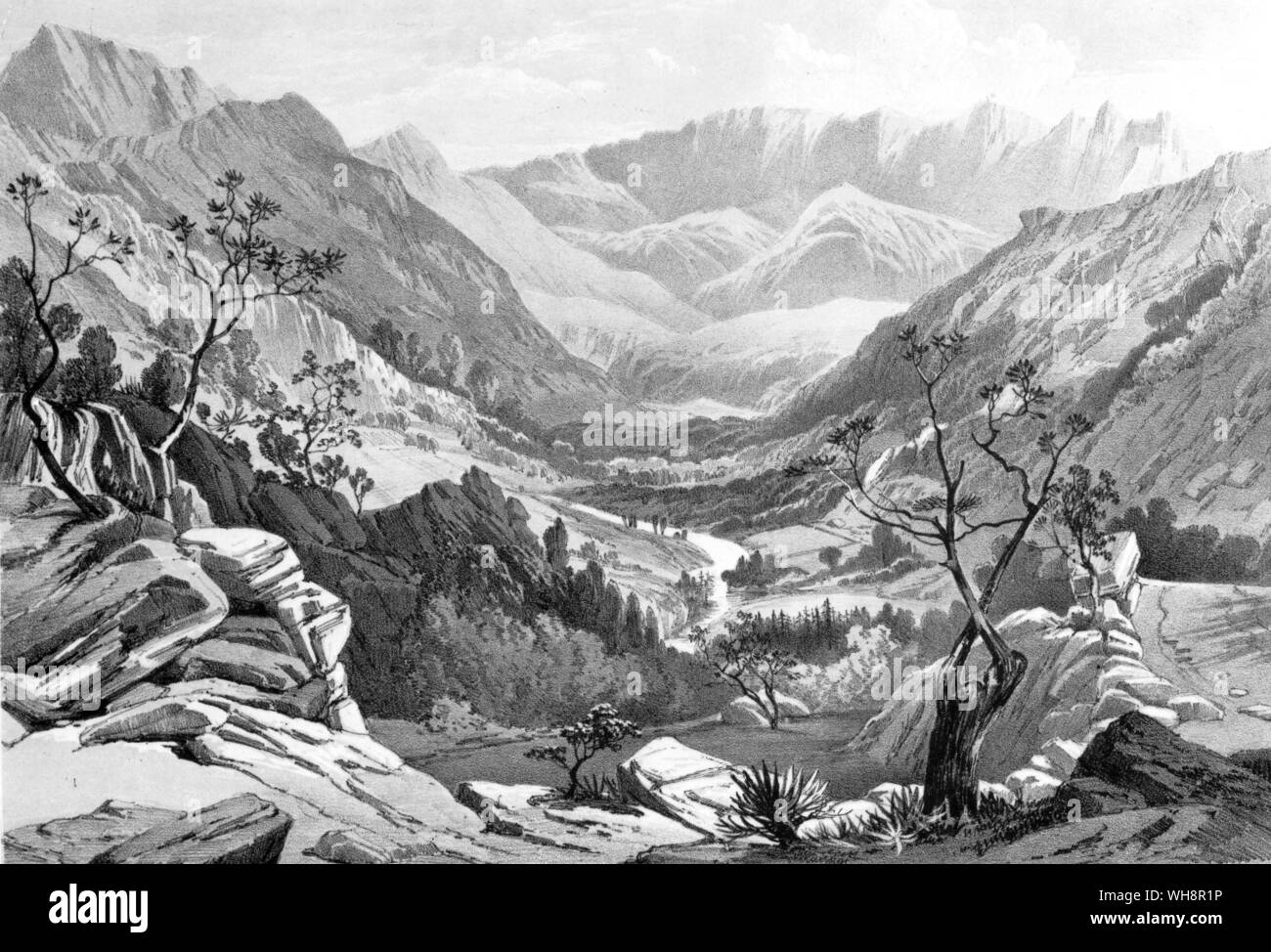 The view between Senafe and Rahaguddy.  From Holland and Hozier's Record of the Expedition to Abyssinia Stock Photo