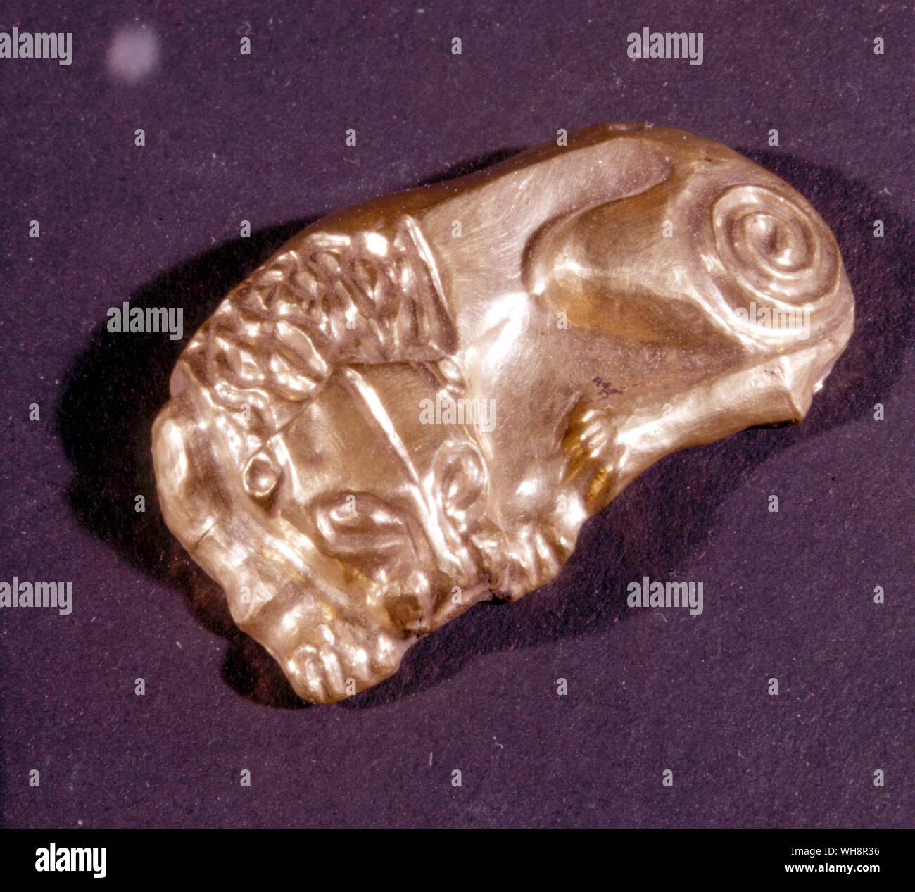 Ornament for a princess.  Gold.  From the women's grave in the Upper Grave Circle, Mycenae, 16th century BC Stock Photo