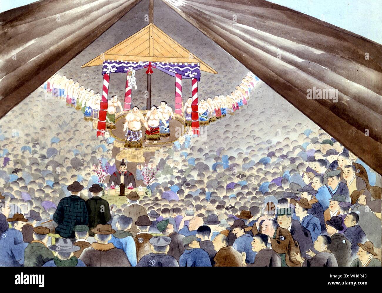 A japanese wrestling contest. Stock Photo