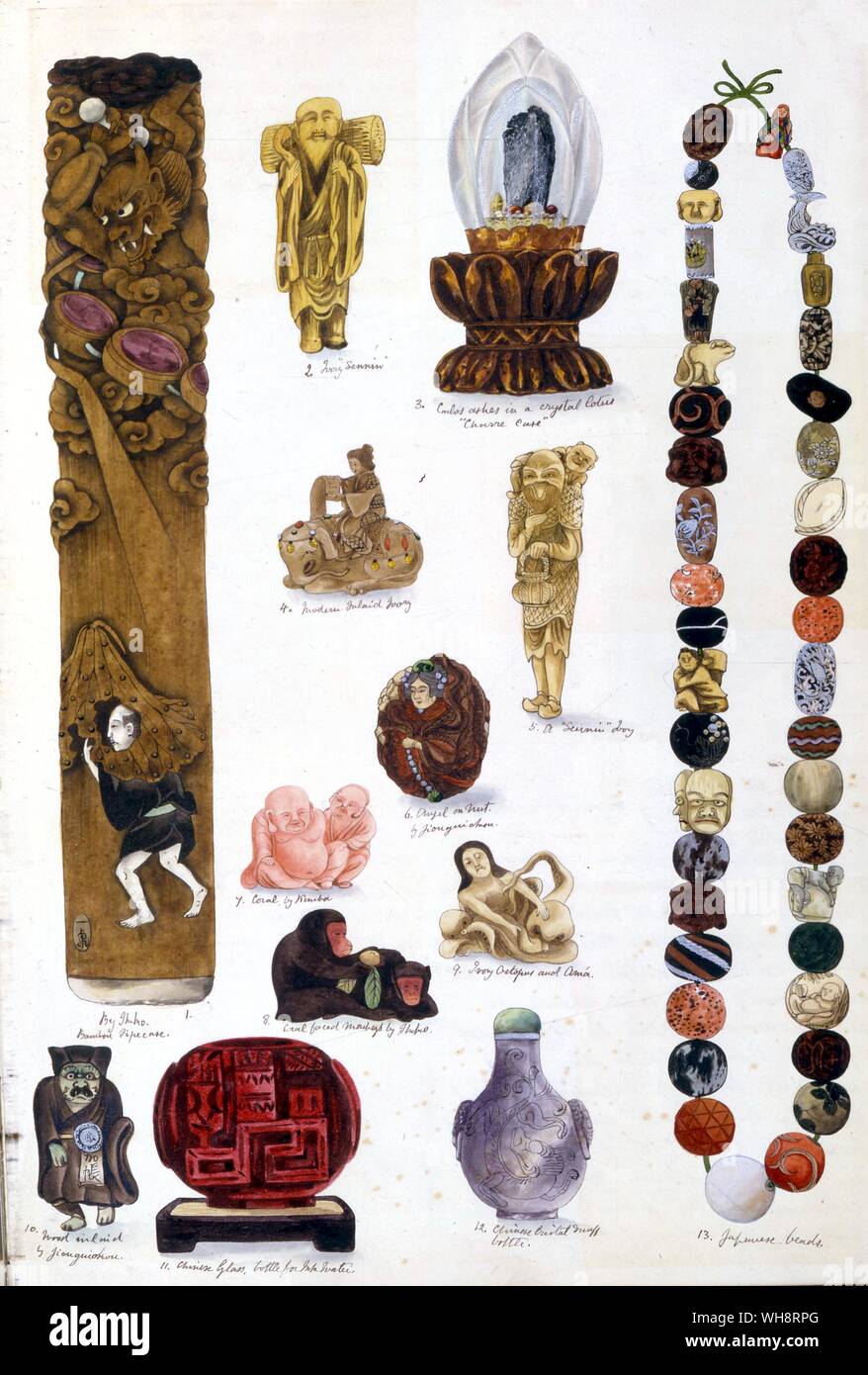 Japanese carvings. 1904 Stock Photo Alamy