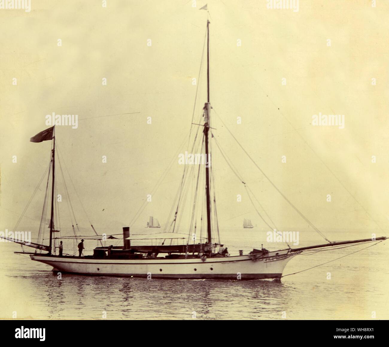 Sailing boat Snowflake. 1900. Stock Photo