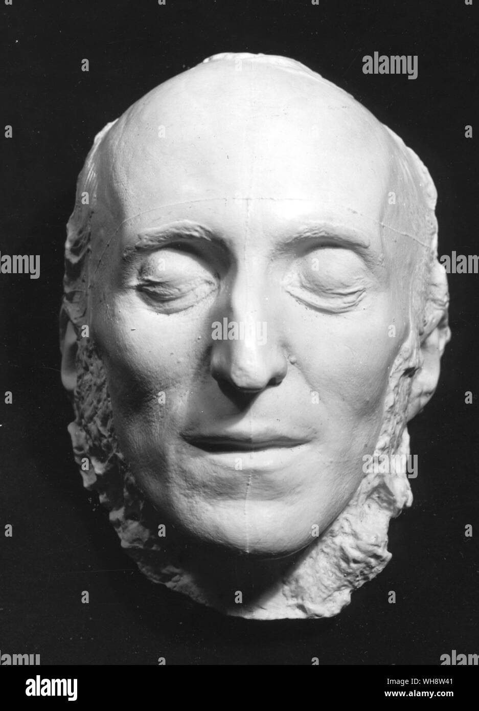 Death Mask of Felix Mendelssohn (1809-1847) German Composer also a pianist and conductor Stock Photo