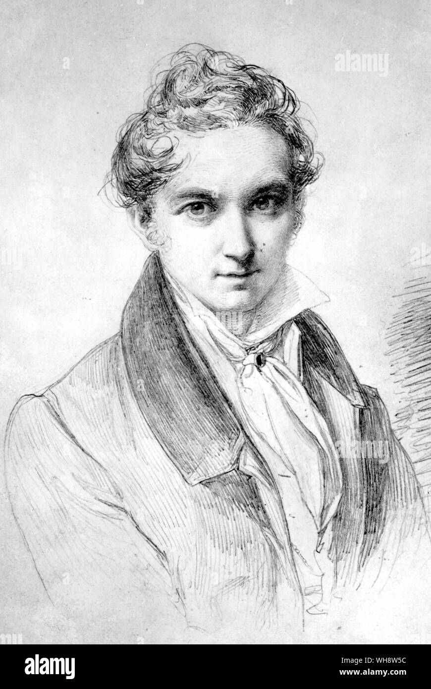 Wilhelm Hensel self portrait 1829 Stock Photo