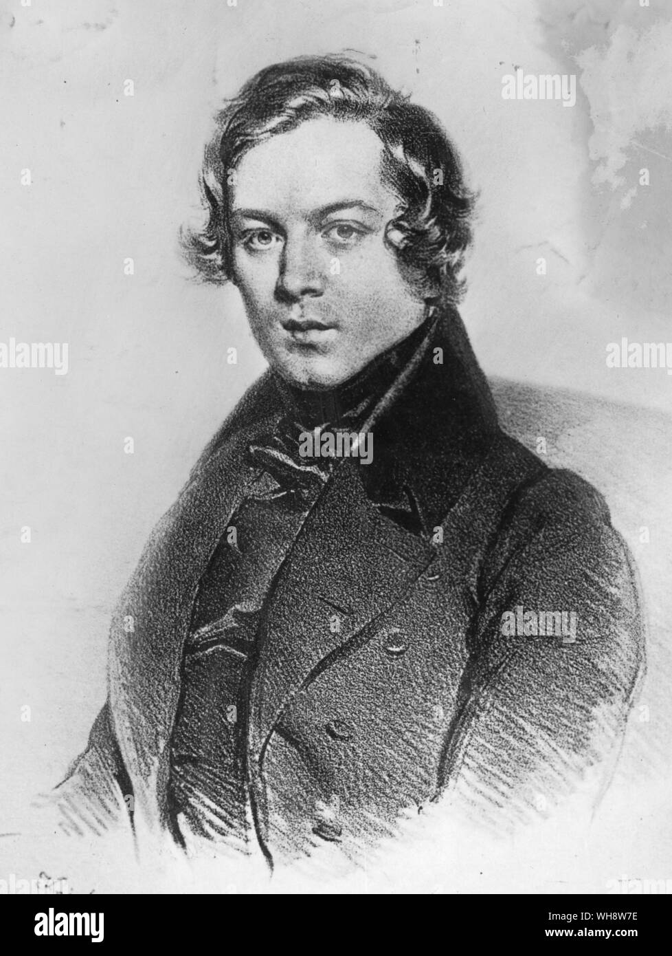 Robert Alexander Schumann (1810-1856) German Composer and Writer Stock Photo