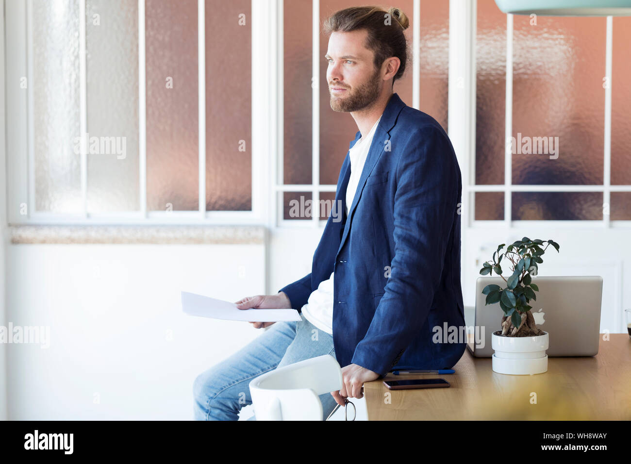 Businessman in office Stock Photo