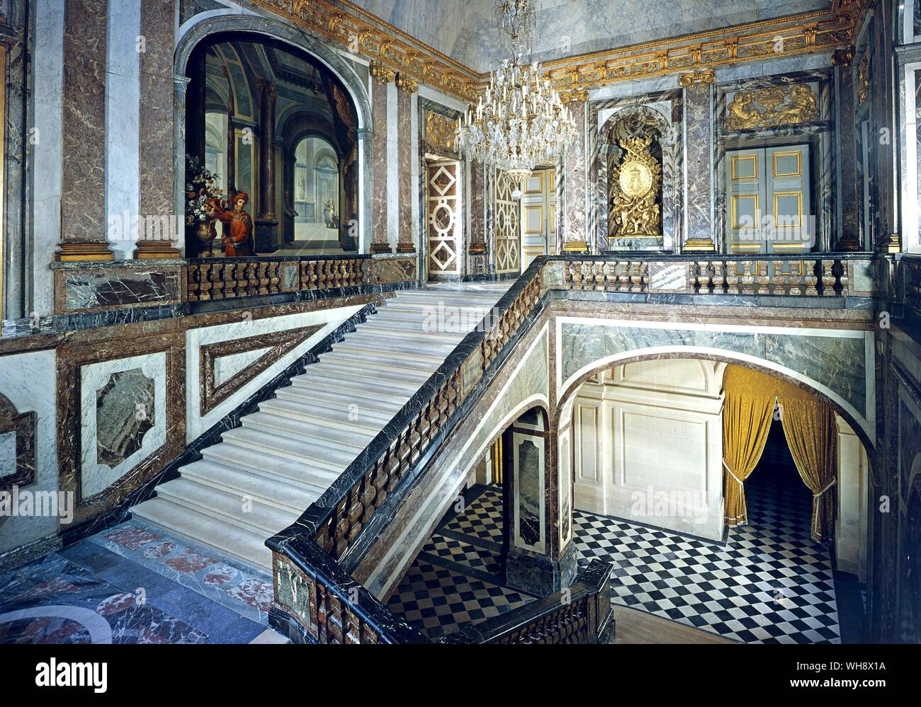 The Queen's staircase Versailles Stock Photo Alamy
