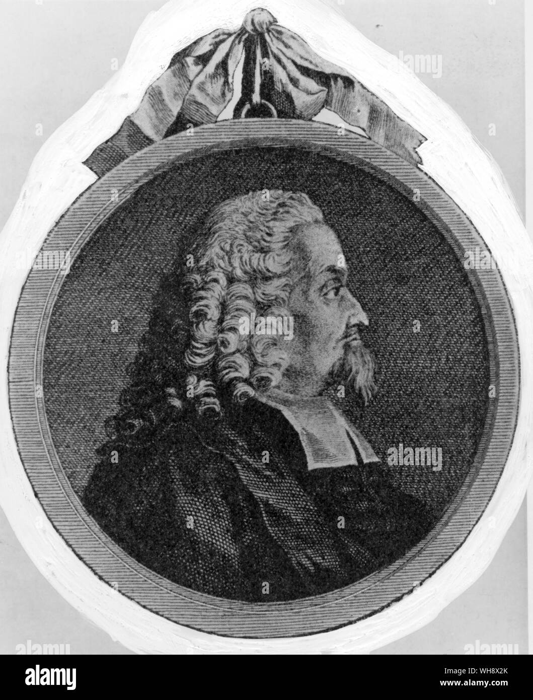 Olof Celsius the Elder, after an engraving by J. Gillberg Stock Photo